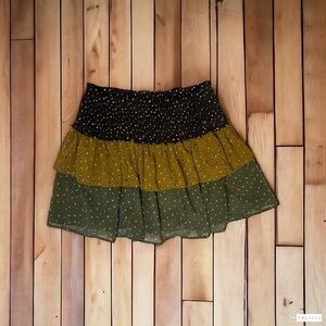 STORIA Leopard Tiered Skirt